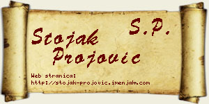 Stojak Projović vizit kartica